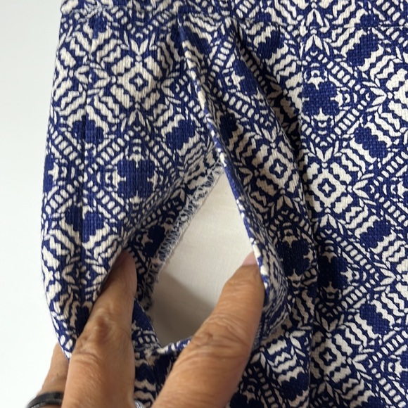 J. Crew Womens Blue/White Short Pencil Skirt SIZE 4 - Picture 3 of 8